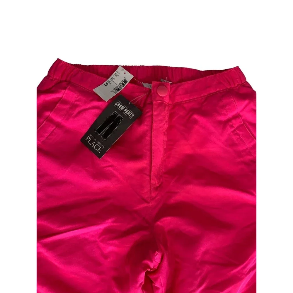 The Children's Place Snow Pants Girls 12 Winter Fleece Lined Hot Gossip Neon